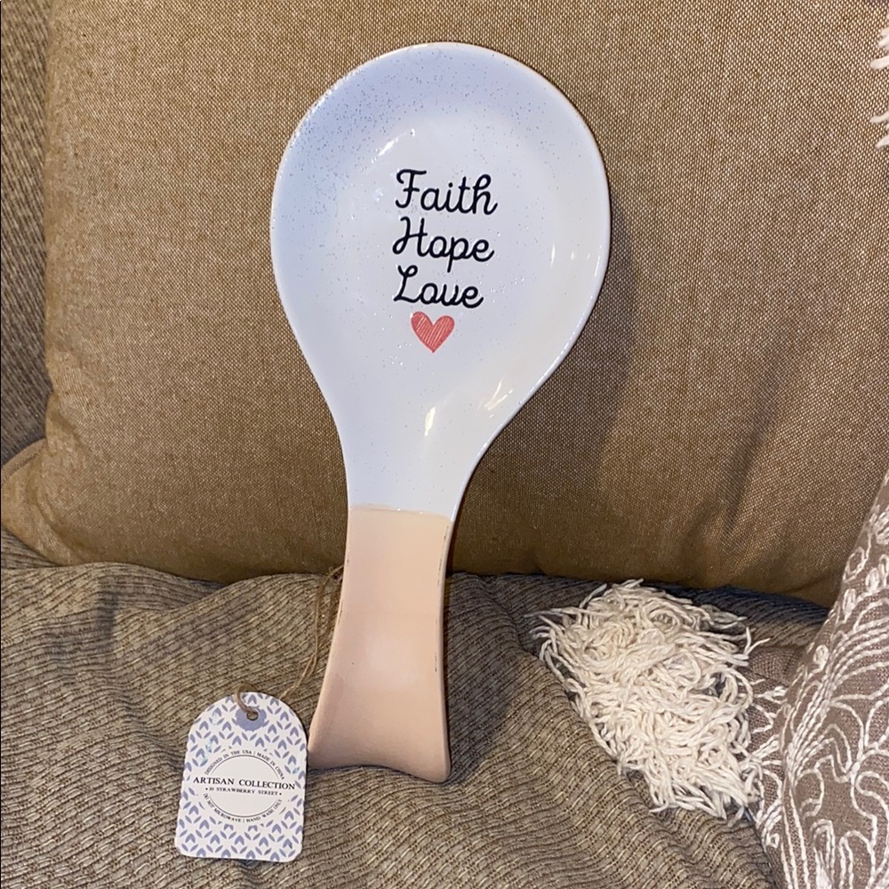 ❤️NWT Faith Hope Love Spoon Rest